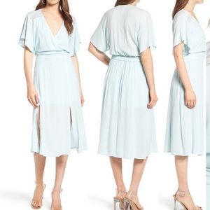 Leith Surplice Midi Dress, size small. From Nordstrom